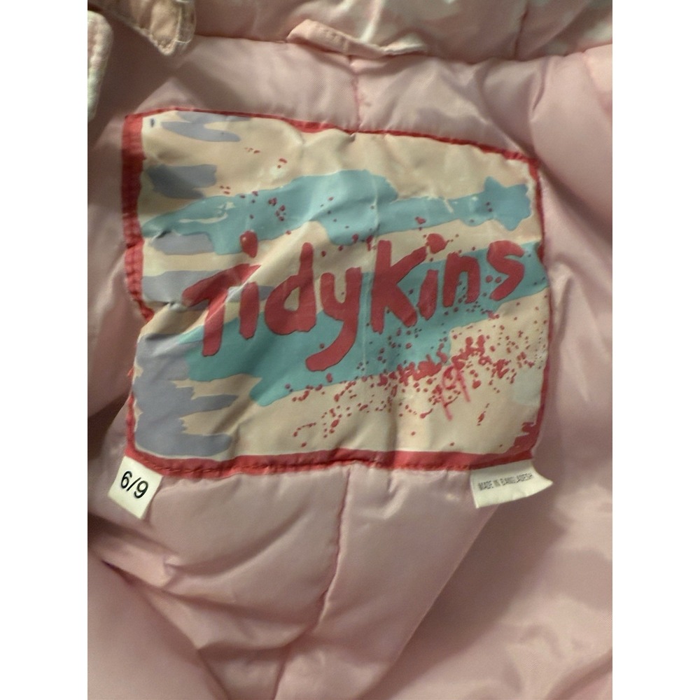Tidykins Baby Snow Suit Girl Size 6/9 Months Pink Embroidered, Hat, Gloves, Feet - Picture 6 of 8